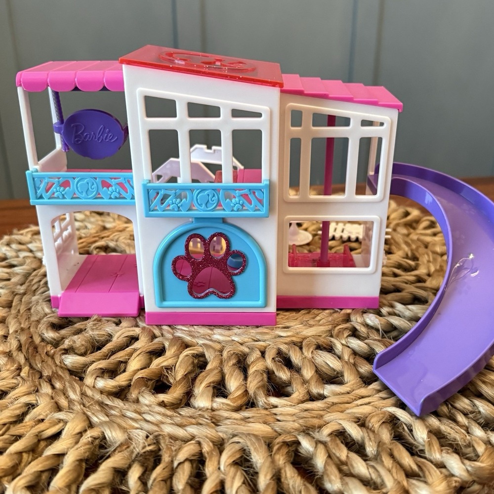 Barbie Pet Care Puppy Playhouse – Slide, Elevator, Swing, Patio Fence, Table - Picture 2 of 10